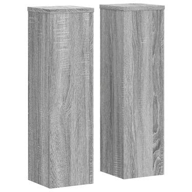 Pflanzenständer 2 Stk. Grau Sonoma 17x17x60 cm Holzwerkstoff